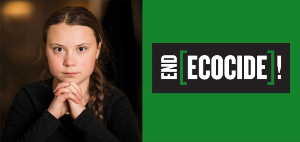 Greta stöder ekocidlagstiftning